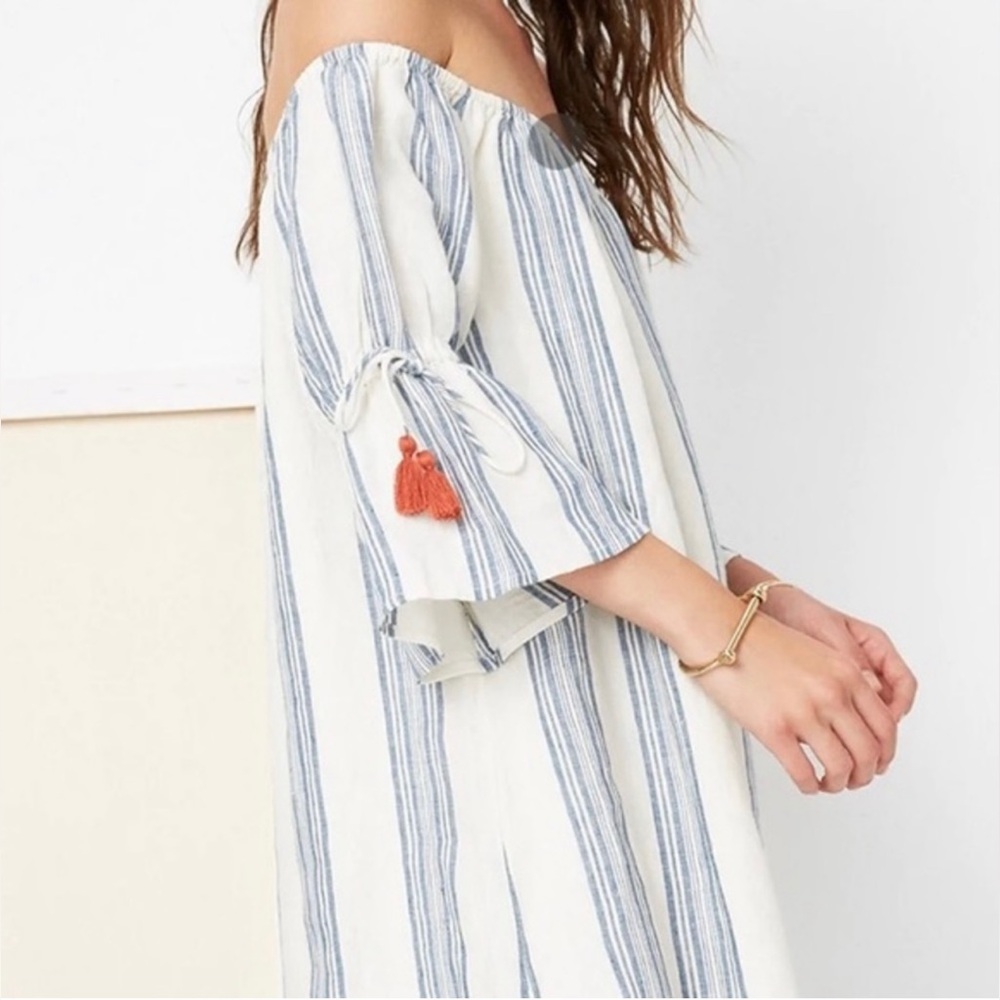 REVOLVE Tularosa Sarah Dress in Chambray Stripe - Picture 2 of 11